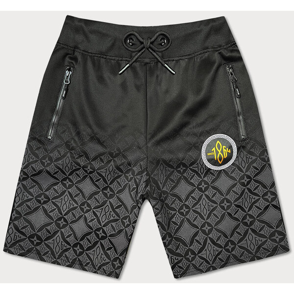 J.STYLE Čierne pánske kraťasy s potlačou (8K1120-3) 44212204