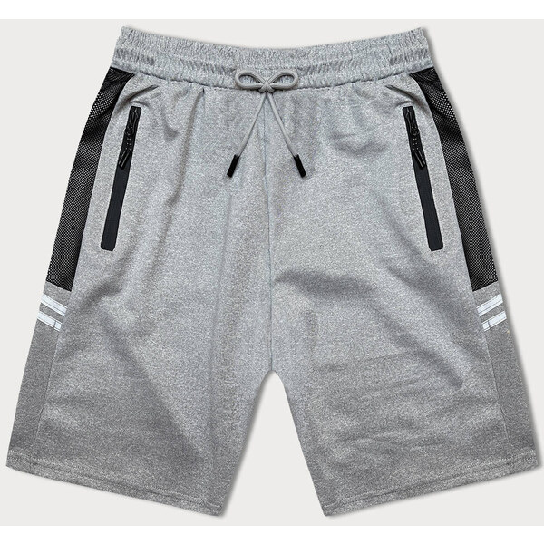 J.STYLE Svetlosivé pánske kraťasy s reflexnými vsadkami (8K280-2) 44212624