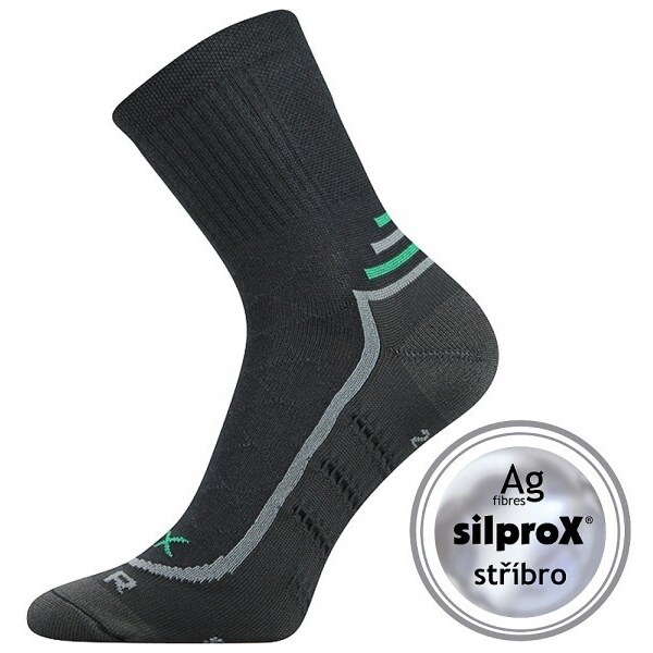 VERTIGO antibakteriálne klasické ponožky so striebrom VoXX Tm. sivá 39 47518102