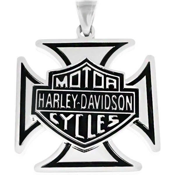 BM Jewellery Prívesok z ocele keltský kríž s nápisom HARLEY-DAVIDSON 44362206