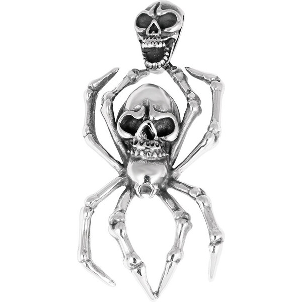 Prívesok pavúk s lebkou z chirurgickej ocele S113245100 44362208
