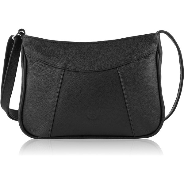 PAOLO PERUZZI Malá dámska kožená kabelka | čierna Z-54-BL 44054679