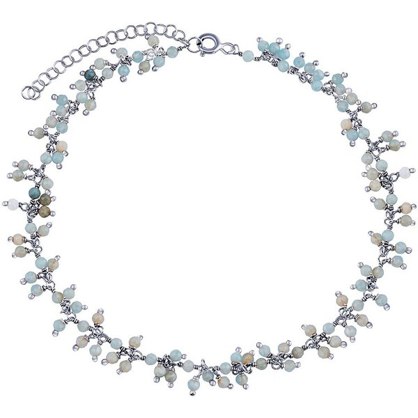 Silvego Strieborná retiazka na nohu s pravým akvamarínom Bern 66582034