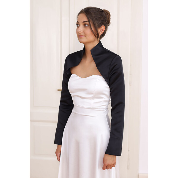 Glara Matné bolerko s dlhým rukávom 49330228