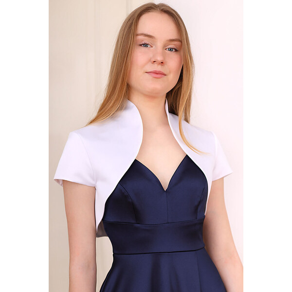 Glara Bolero saténové k šatám na ples 52696595