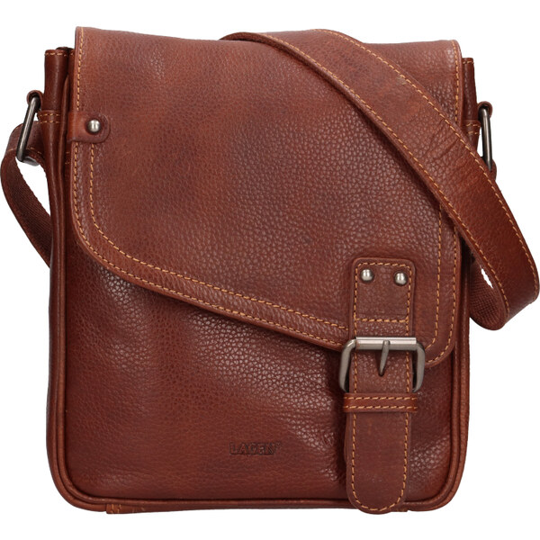 Lagen Pánska kožená taška cez rameno BLC/221-1647 hnedá CGN 44257529