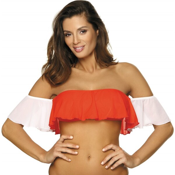 MARKO COLLECTION Oranžový volánikový vrchný diel plaviek Grace Gerbera 44265717