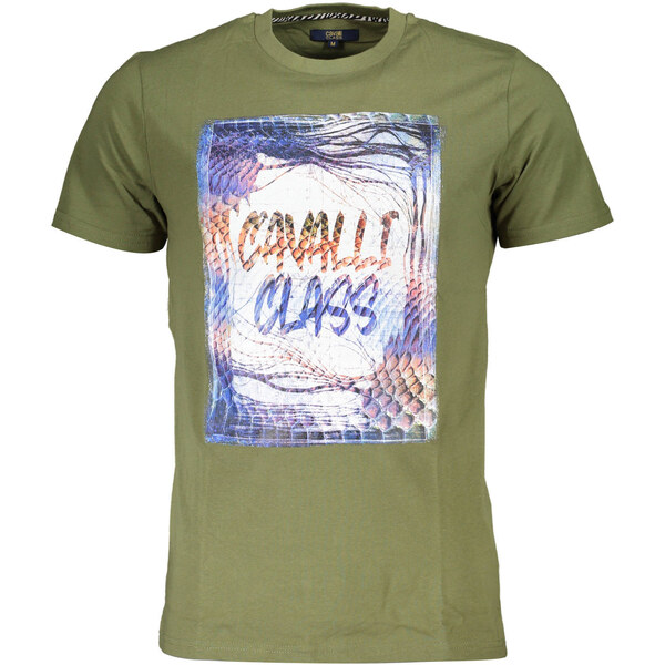 CAVALLI CLASS zelené tričko s krátkym rukávom 64703372