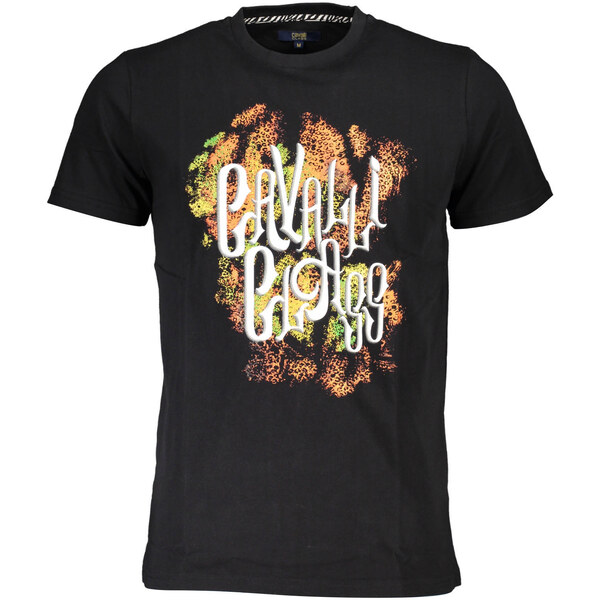 Čierne tričko Cavalli Class s krátkym rukávom 64707635