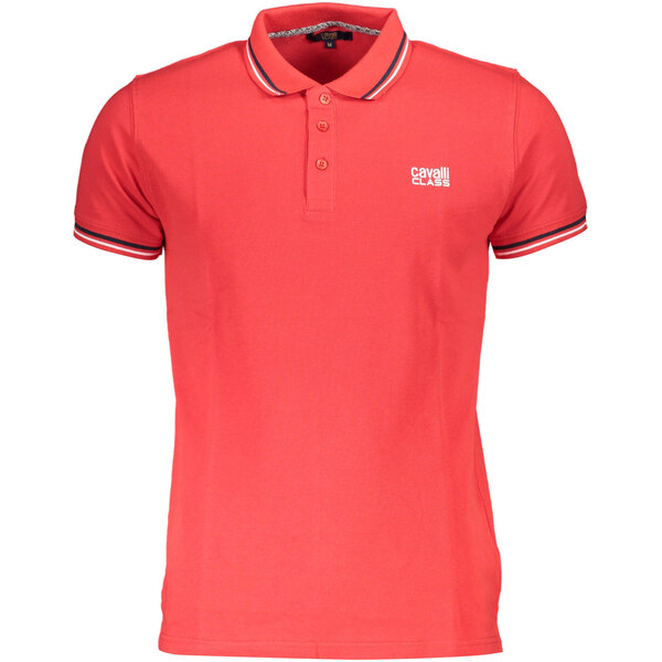 Červené pánske polo tričko Cavalli Class 64707157