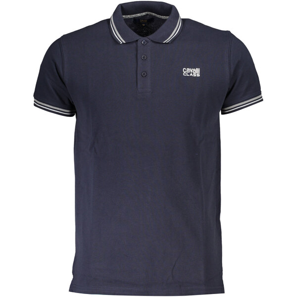 Pánske modré polo tričko Cavalli Class 64702427