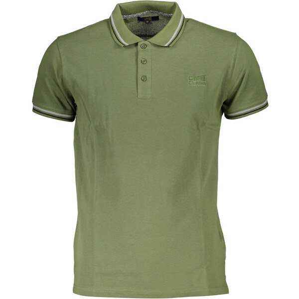 Zelené pánske polo tričko Cavalli Class 64709544