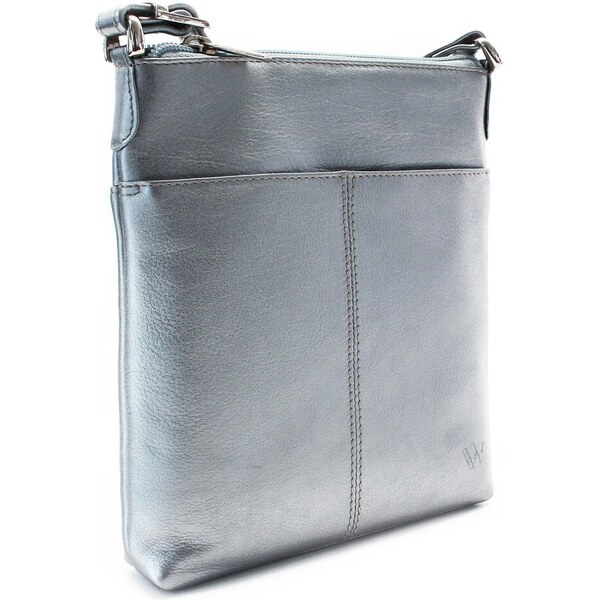 Arwel Tmavo strieborná kožená zipsová dámska kabelka 212-3013-29 66065294