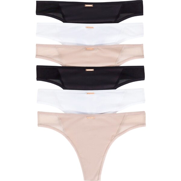 bonprix Feel Comfort mikrovláknové nohavičky (6 ks), farba biela 44733848