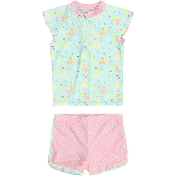 PLAYSHOES Jednodielne plavky pastelovo zelená / ružová 44380178