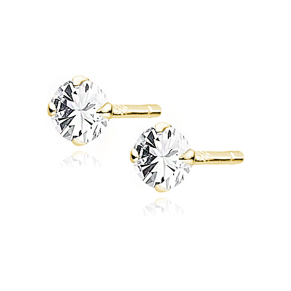 Olivie Strieborné náušnice 4mm GOLD 7551 44406407