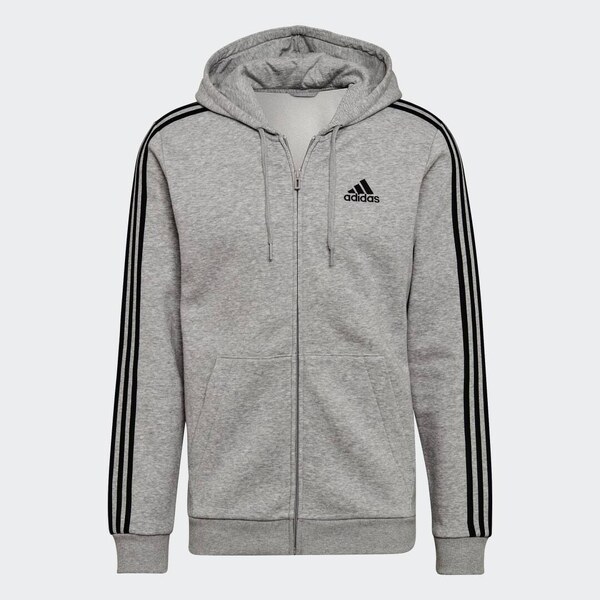 Adidas Mikina Essentials Fleece 3-Stripes Full-Zip Hoodie 60425838
