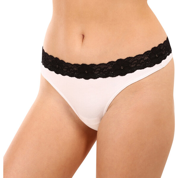 Dámske tangá Styx s čipkou biela (ITK1061) 44415510