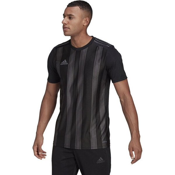 Pánske tričko Striped 21 JSY GN7625 Black with grey - Adidas 57417573