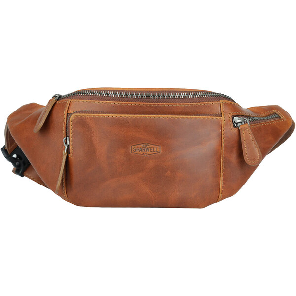 Pánska kožená ľadvinka Sparwell Vähe - koňak 44441192