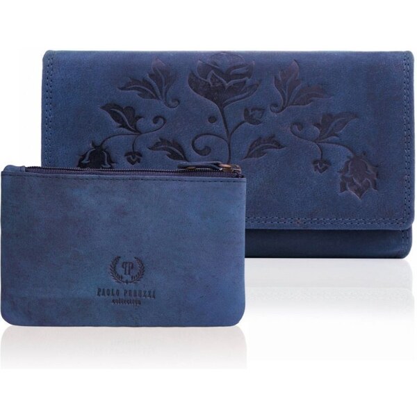 Paolo Peruzzi Dámska peňaženka + puzdro na kľúče ZUP-37-DB | modrá ZUP 44442054