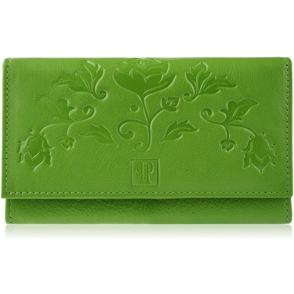 PAOLO PERUZZI Dámska kožená peňaženka T-45-GR | zelená T-45-GR 44442059