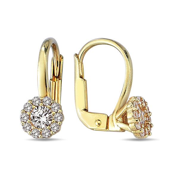 Lillian Vassago Zlaté náušnice zdobené zirkónmi LLV98-GER035 48556334