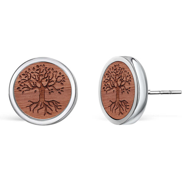 CRYSTalp Štýlové oceľové náušnice Strom života 41424.W2.E.03 66589811