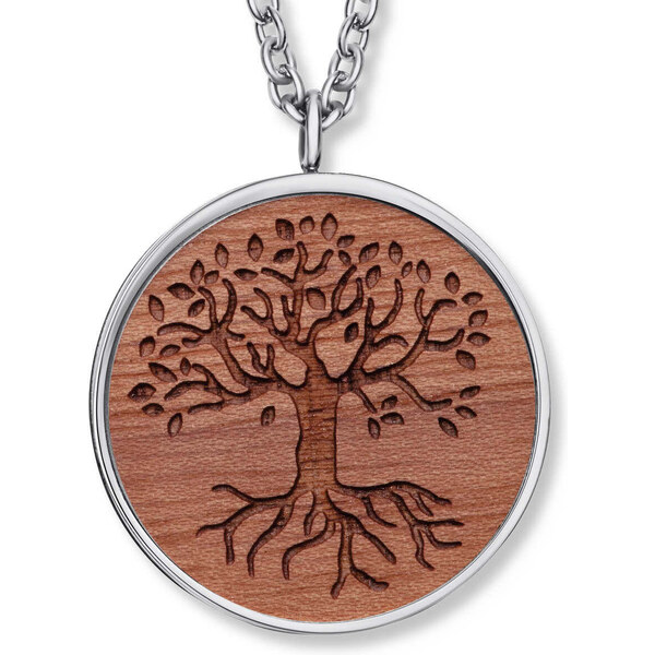 CRYSTalp Slušivý oceľový náhrdelník Strom života 30436.W2.E.03 66593439