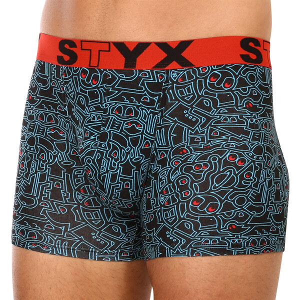 Pánske boxerky Styx long art športová guma doodle (U1256) 44479828