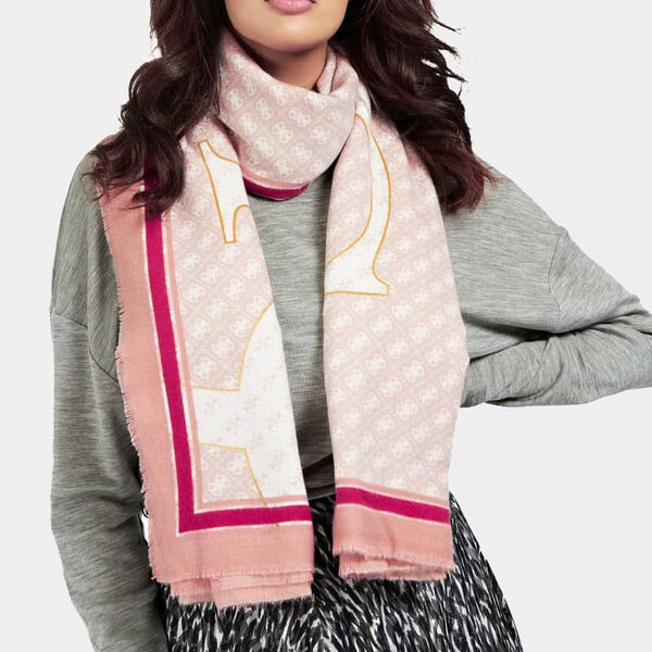 Růžový šátek Guess 22s5233 44747557