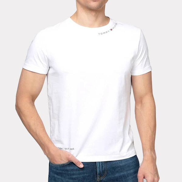 Pánské bílé triko Tommy Hilfiger 22213 44747565