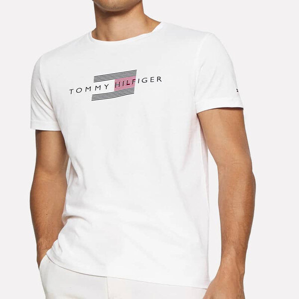Pánské bílé triko Tommy Hilfiger 23117 44747578