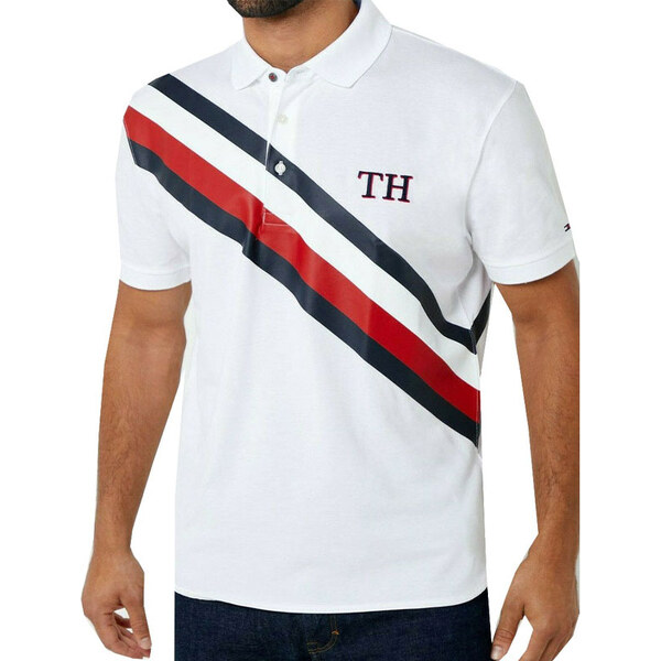 Pánské bílé polo triko Tommy Hilfiger 23295 44747586