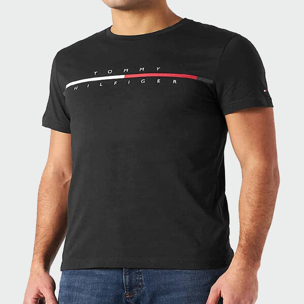 Pánské černé triko Tommy Hilfiger 24476 44747602