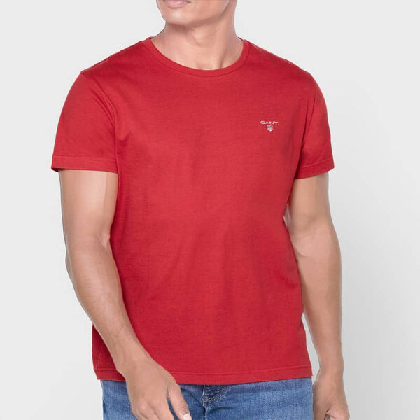 Pánské červené triko Gant 24474 44747600