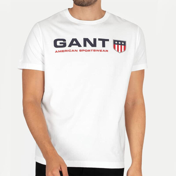 Pánské bílé triko Gant 25917 44747619