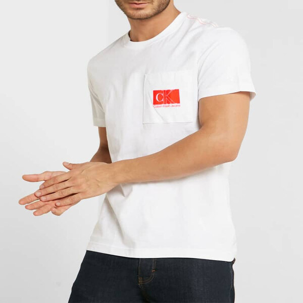 Pánské bílé triko Calvin Klein 25940 44747624