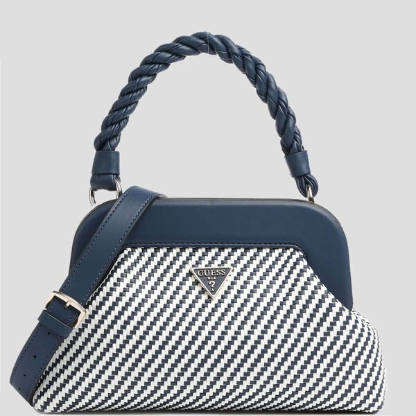 Modrá kabelka Guess Hassie frame crossbody 46336 44747680