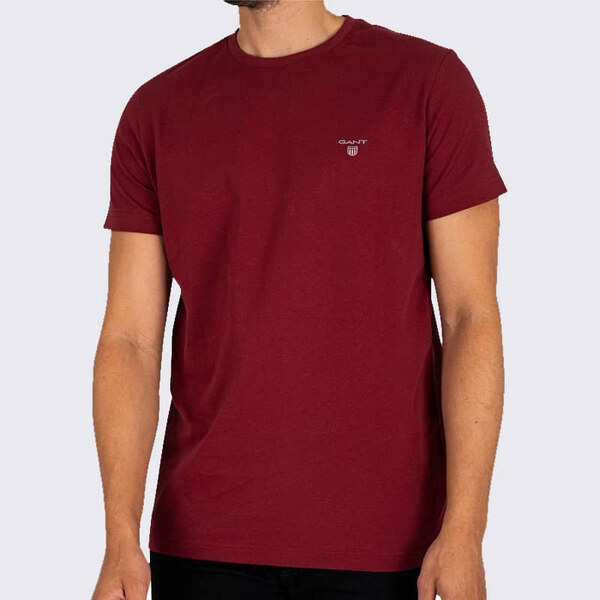 Pánské vínové triko Gant 52354 44747706
