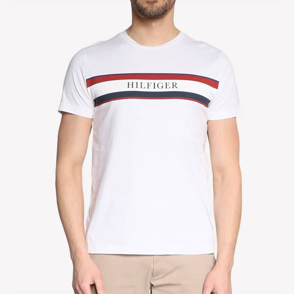 Pánské bílé triko Tommy Hilfiger 53771 44747721