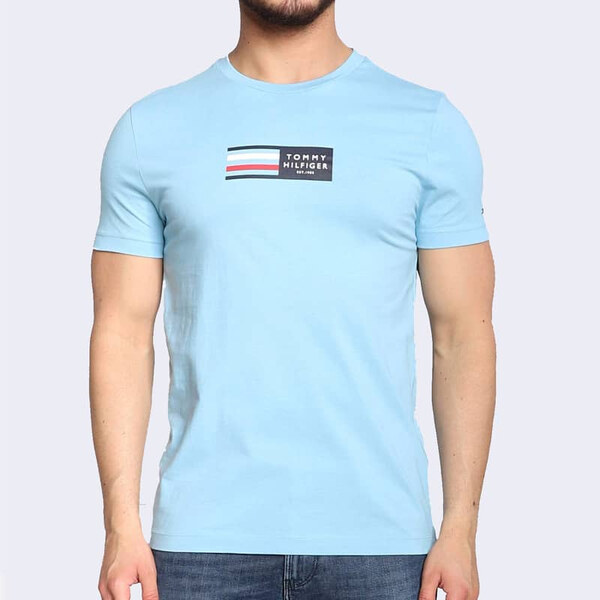 Pánské světle modré triko Tommy Hilfiger 53723 44747717