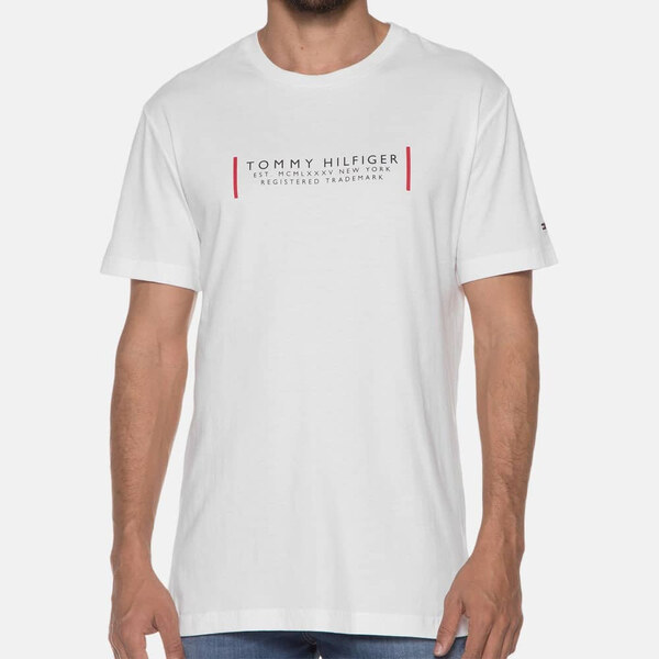 Pánské bílé triko Tommy Hilfiger 53725 44747719