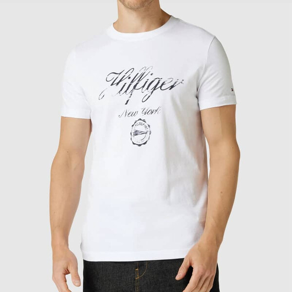 Pánské bílé triko Tommy Hilfiger 53995 44747728
