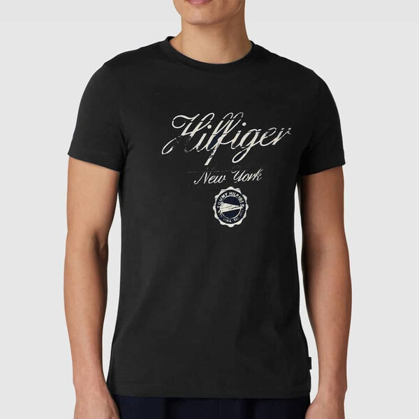 Pánské černé triko Tommy Hilfiger 53994 44747727