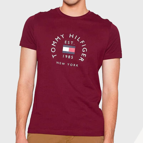 Pánské vínové triko Tommy Hilfiger 54158 44747741