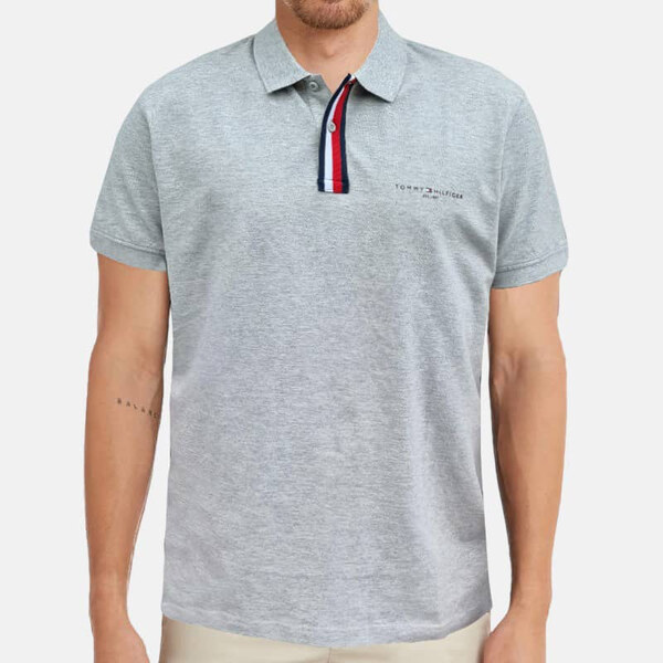 Pánské šedé polo triko Tommy Hilfiger 55444 44747765