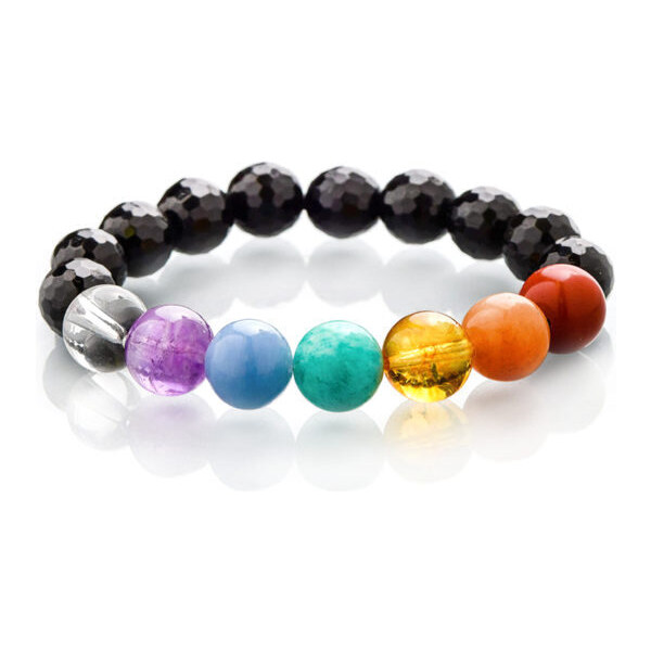 Čakrový náramok s čiernym turmalínom Trimakasi 44532687