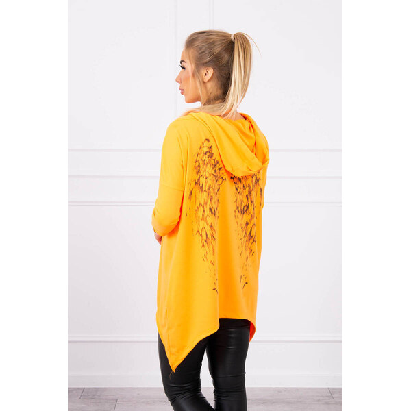 K-Fashion Mikina s potlačou krídiel oranžová neónová 44560359