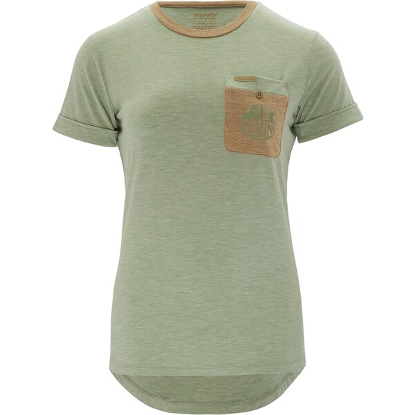 Dámske funkčné tričko Silvini Calvisia zelená/oranžová 43100584